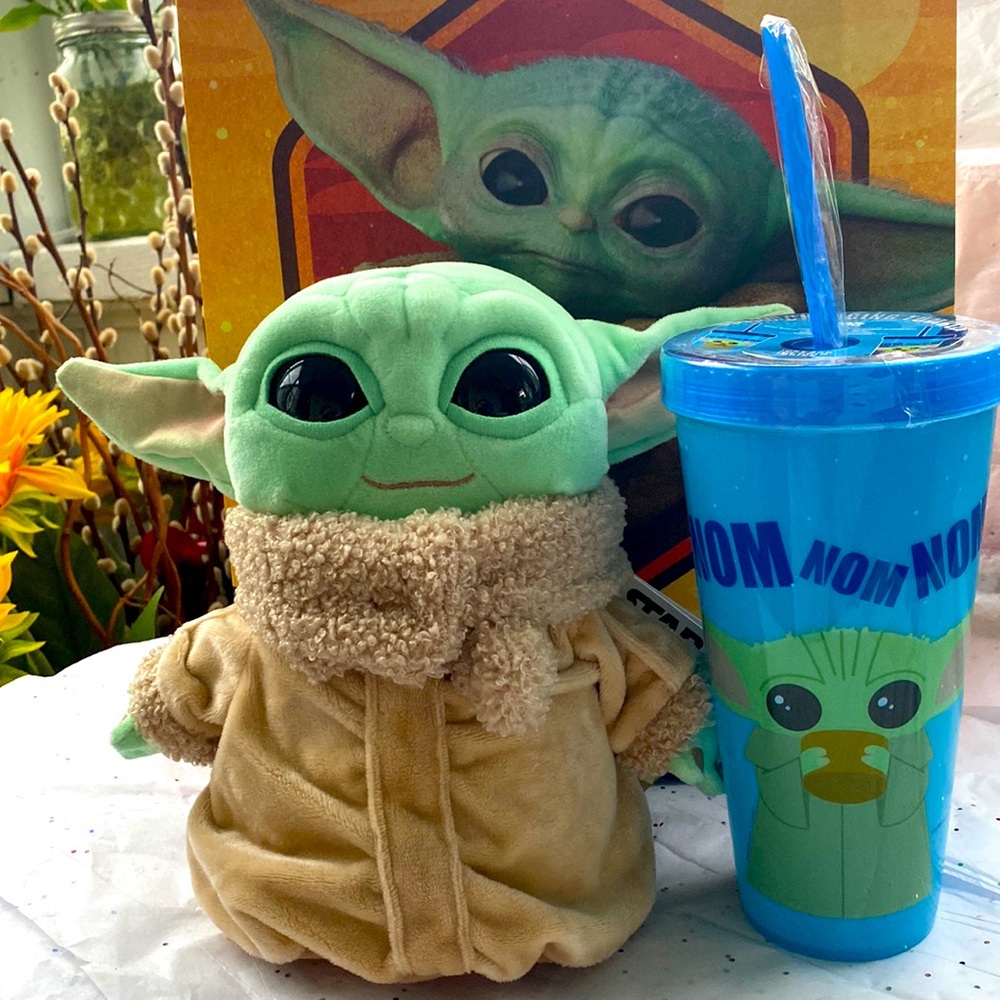 “ The Child “ plush with  Color Changing Tumbler, Gift Bag & Tissue Paper